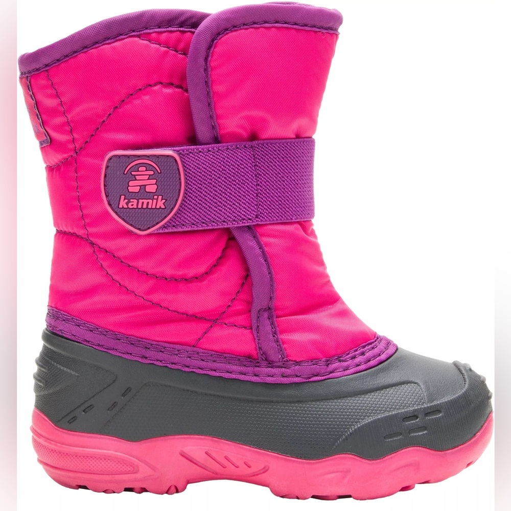 Size 10 Kamik Pink and Purple Kids Snow Boot